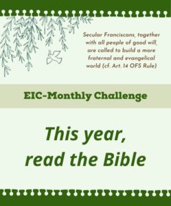 Ecumenical Interfaith Committee monthly challenge for January. "This year, read the Bible"