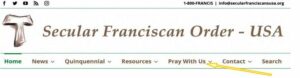 Image of The Menu on the Website with a big arrow pointing to the "Pray With Us" 