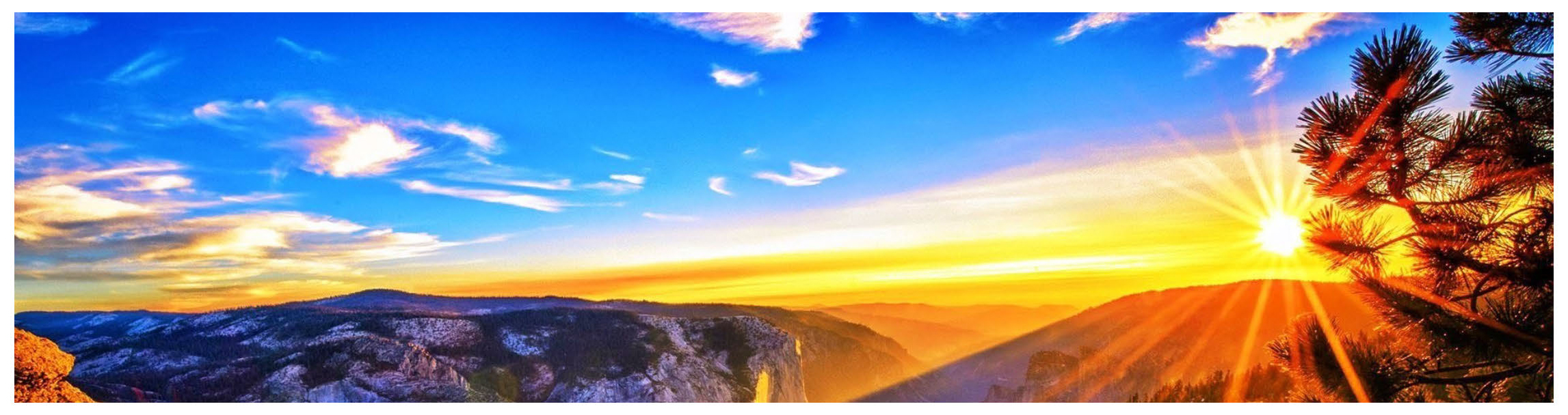 Beautiful sunrise over mountains