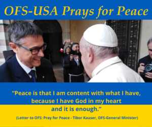 General Minister Tibor Kauser, OFS< and Pope Francis