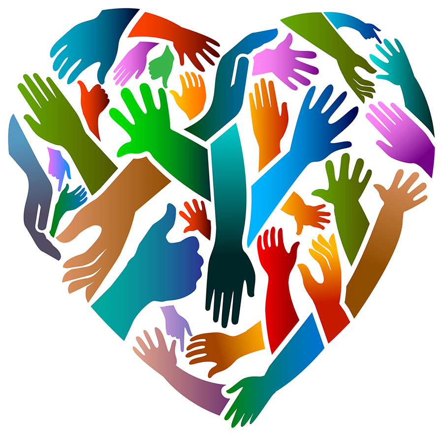 hands drawn in a heart