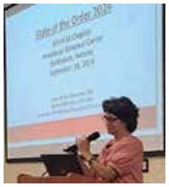 Jane, National Minister giving the State of the Order Address